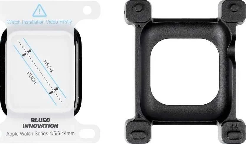 Blueo 5D Mr. Monkey Glass - skirtas Apple Watch SE / SE 2 44MM juodas (Strong HD)