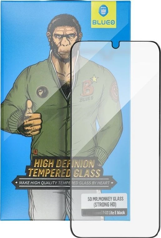 Blueo LCD apsauginis stikliukas 5D Mr. Monkey Glass (Strong HD) Apple iPhone 15 Pro juodas
