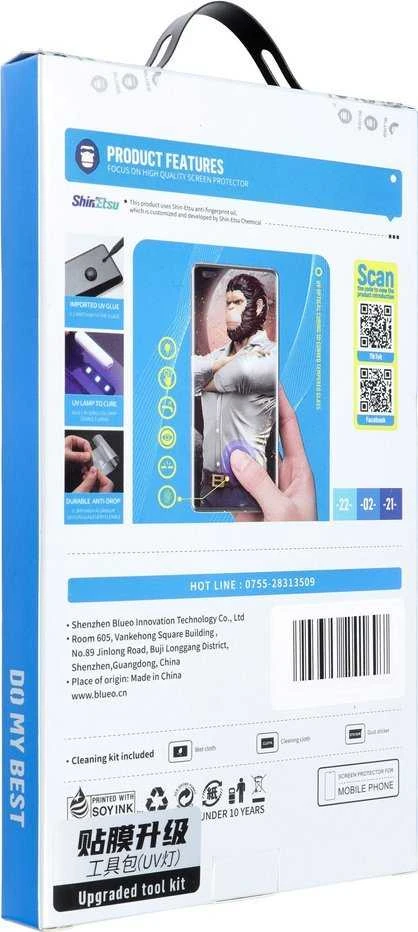 „Blueo 5D Mr. Monkey Glass“ – „Samsung Galaxy S24 Ultra“ skaidrus (UV stiklas)