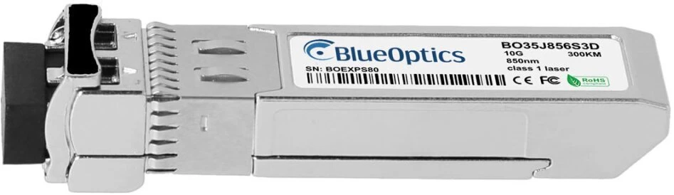 Šakotuvas Modulis SFP BlueOptics BlueOptics J9150A-BO moduł przekaźników sieciowych Swiatłowód 10000 Mbit/s SFP+ 850 nm
