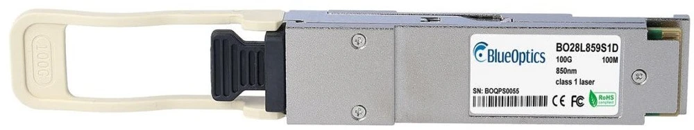 Šakotuvas Modulis SFP BlueOptics BlueOptics MMA1B00-C100 Tinklo siųstuvo-imtuvo modulis Šviesolaidis 100000 Mbit/s QSFP28 850 nm