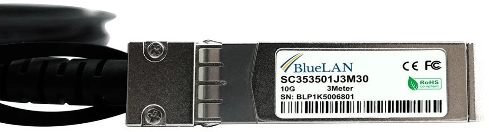 BlueOptics BlueOptics R9D20A-BL kabelis InfiniBand / światłowodowy 3 m SFP+ Juodas, Sidabrinė