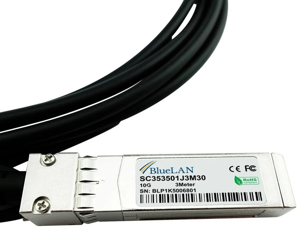 BlueOptics BlueOptics R9D20A-BL kabelis InfiniBand / światłowodowy 3 m SFP+ Juodas, Sidabrinė