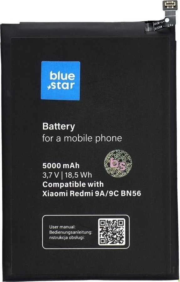 BlueStar „Blue Star Mėlynas STAR“ baterija, skirta „XIAOMI REDMI 9A / 9C / POCO M2 Pro“ (BN56) 5000 mAh