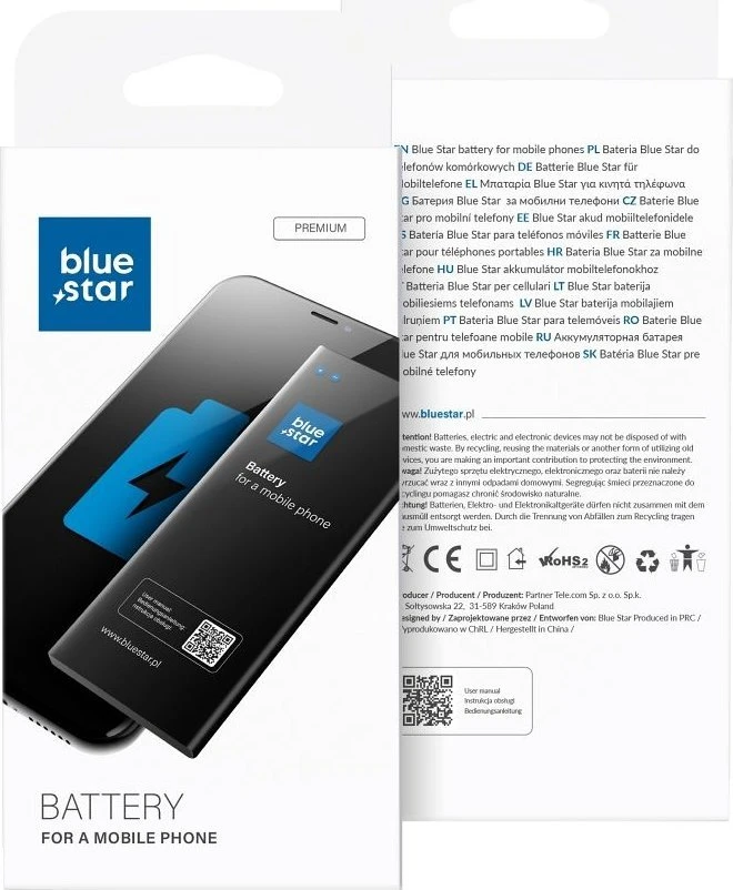 BlueStar iPhone 11 PRO MAX baterija, 3969 mAh, mėlyna, aukštos kokybės