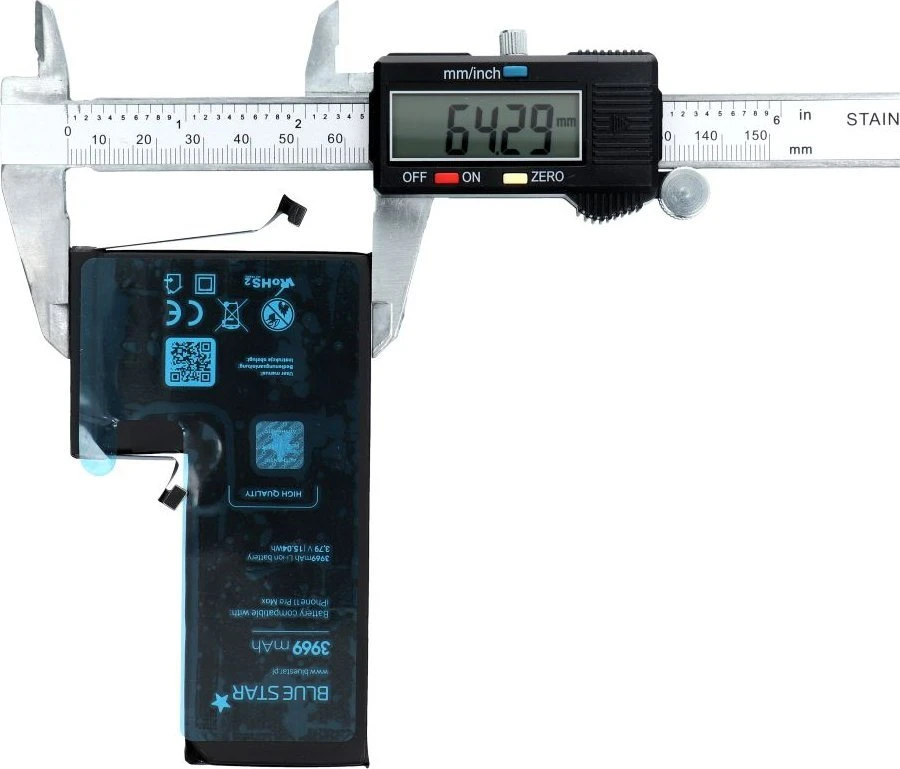 BlueStar iPhone 11 PRO MAX baterija, 3969 mAh, mėlyna, aukštos kokybės