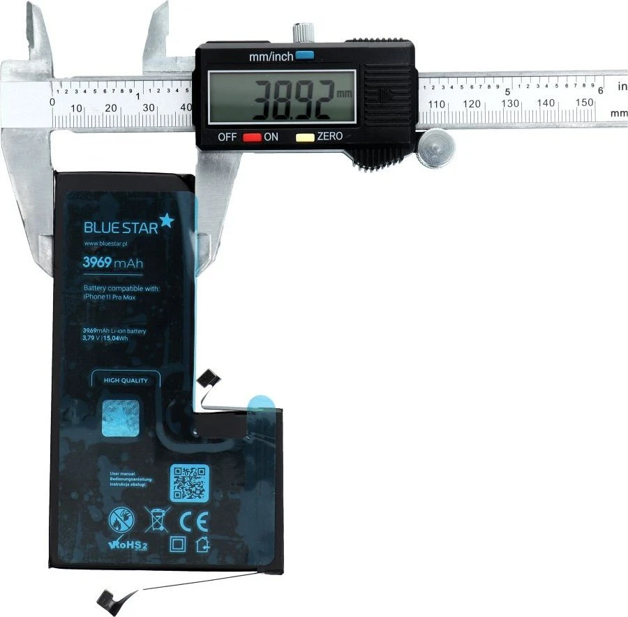 BlueStar iPhone 11 PRO MAX baterija, 3969 mAh, mėlyna, aukštos kokybės