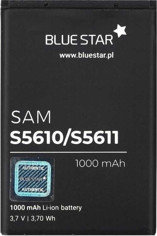 BlueStar Blue Star Mėlynas STAR PREMIUM baterija, skirta SAMSUNG S5610 / S5611 / L700 / S3650 / S5620 / B3410 / S5260 1000 mAh