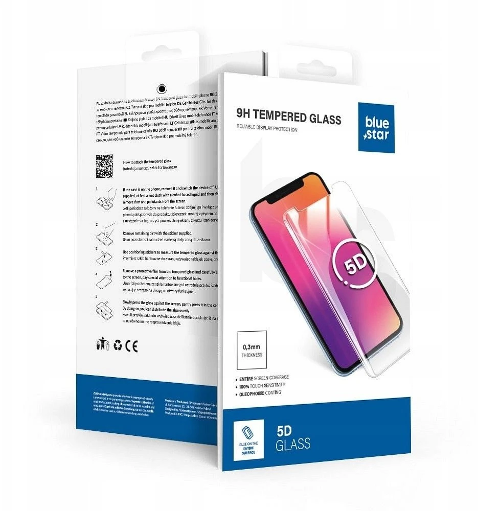 BlueStar Grūdintas stiklas 5D do Xiaomi Redmi NOTE 15 4G / NOTE 15 5G Blue Star juoda