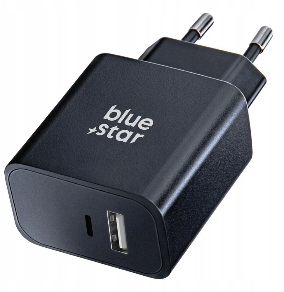BlueStar Telefono įkroviklis Blue Star USB C + USB A QC4.0 PD 3A 25W TFB-TC-25WPD juodas