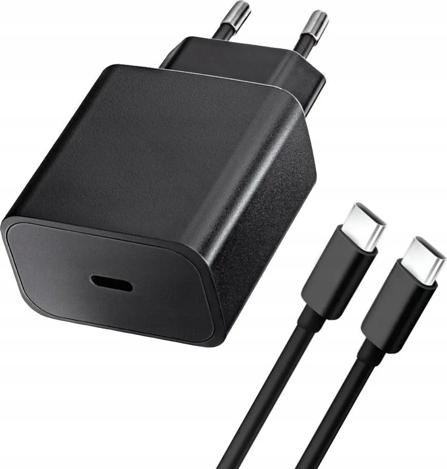 BlueStar Įkroviklis Blue Star (TFB-TC-25W) + "USB-C (Type-C) to "USB-C (Type-C)" (1xUSB-C 25W) juodas