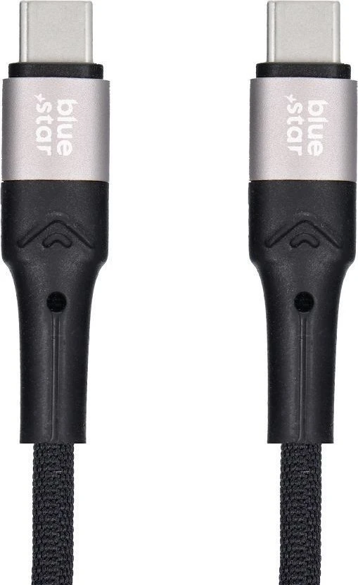 BlueStar USB C laidas į USB C Blue Star 3A 60W PD QC4.0 su pyne 2 m TFK-DC-004 juodas