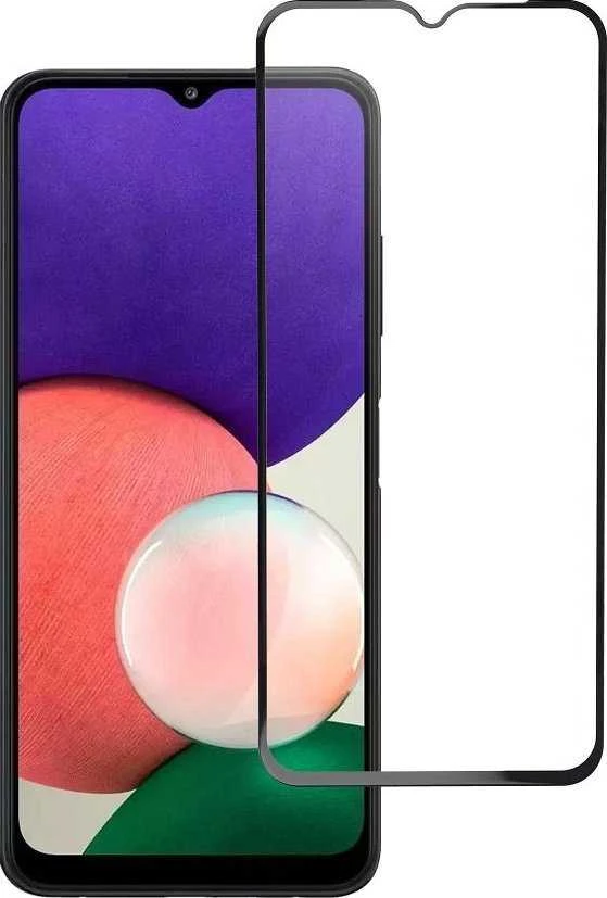 BlueStar Blue Star Apsauginis stiklas Blue Star - Samsung Galaxy A22 5G Full Face (full glue with frame/small size) - juodas Apsauginis stiklas Blue Star