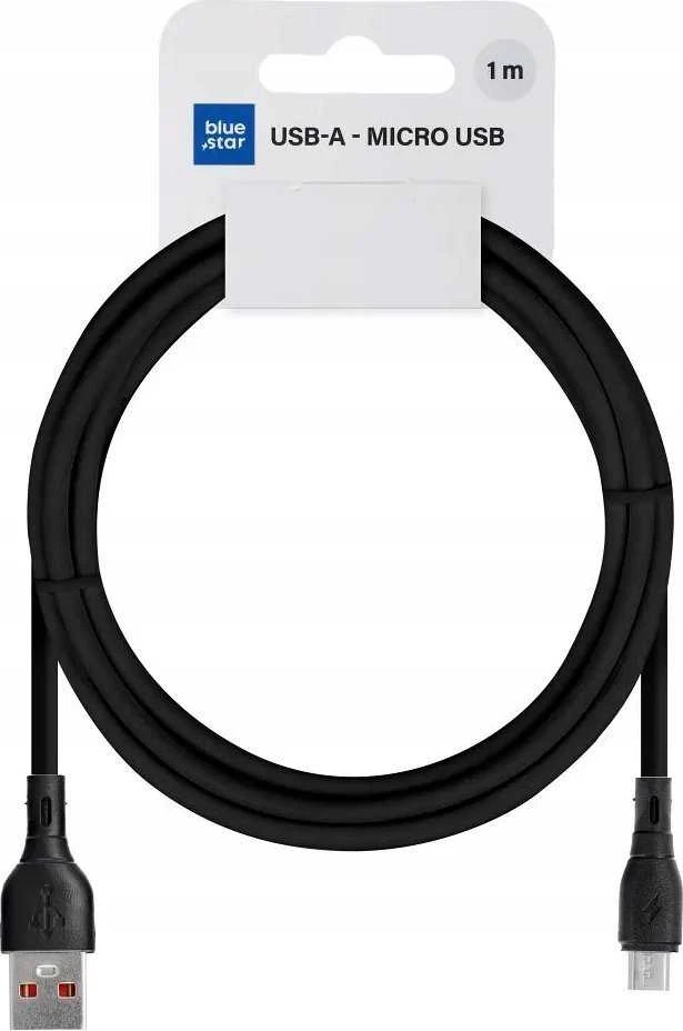 BlueStar USB A į Micro USB laidas Blue Star 2A ECO 1 m PJ68-23-2 juodas