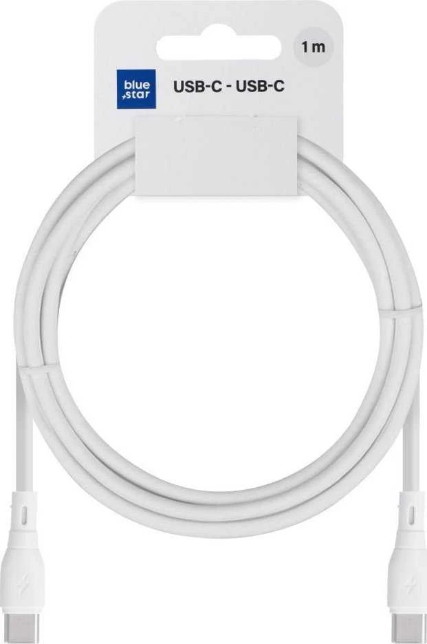 BlueStar USB C laidas į USB C Blue Star 3A 60W ECO 1 m PJ73-13-3 baltas
