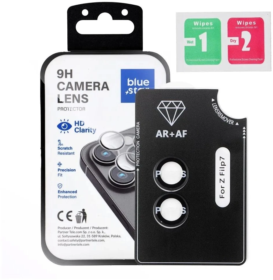 BlueStar Grūdintas stiklas na aparat do Samsung FLIP 7 Blue Star Easy Install juoda