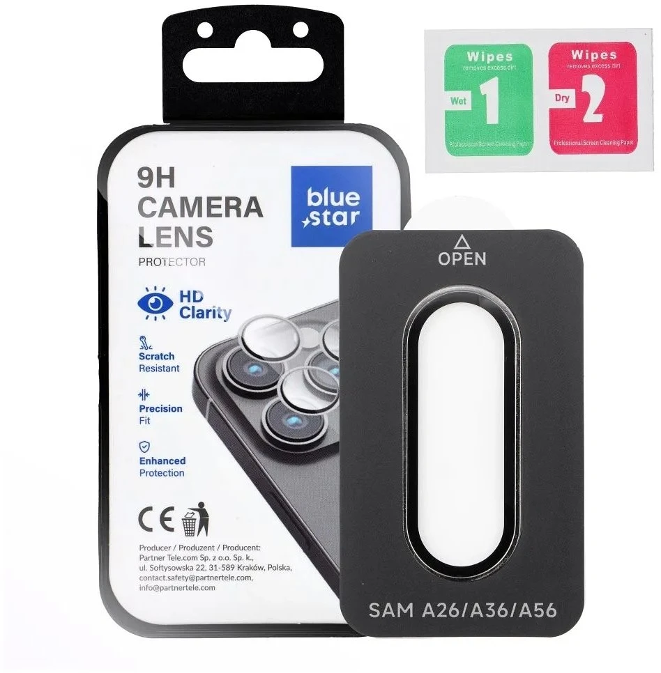 BlueStar Grūdintas stiklas na aparat do Samsung A56 Blue Star Easy Install juoda