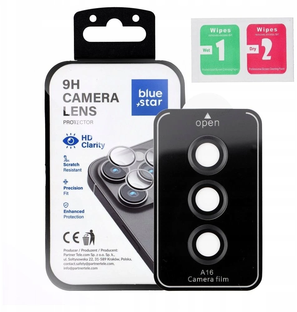 BlueStar Grūdintas stiklas na aparat do Samsung A16 Blue Star Easy Install juoda