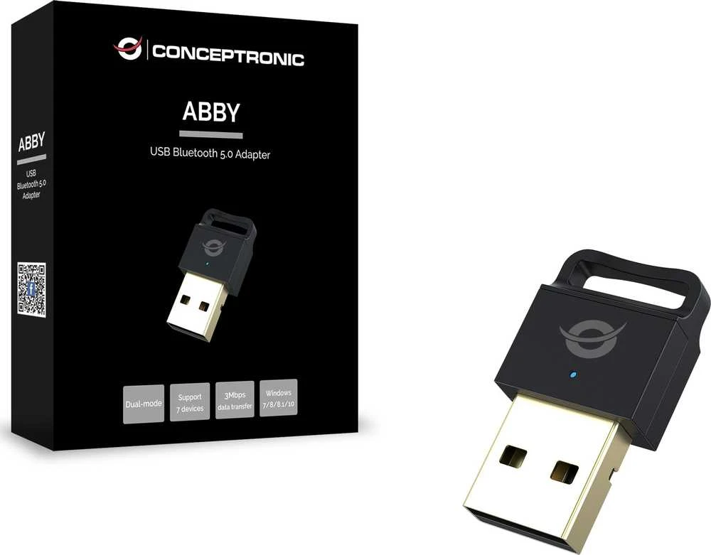 Adapteris bluetooth Conceptronic CONCEPTRONIC Bluetooth Adapteris 5.0 NanoUSB 10- 20m juodas
