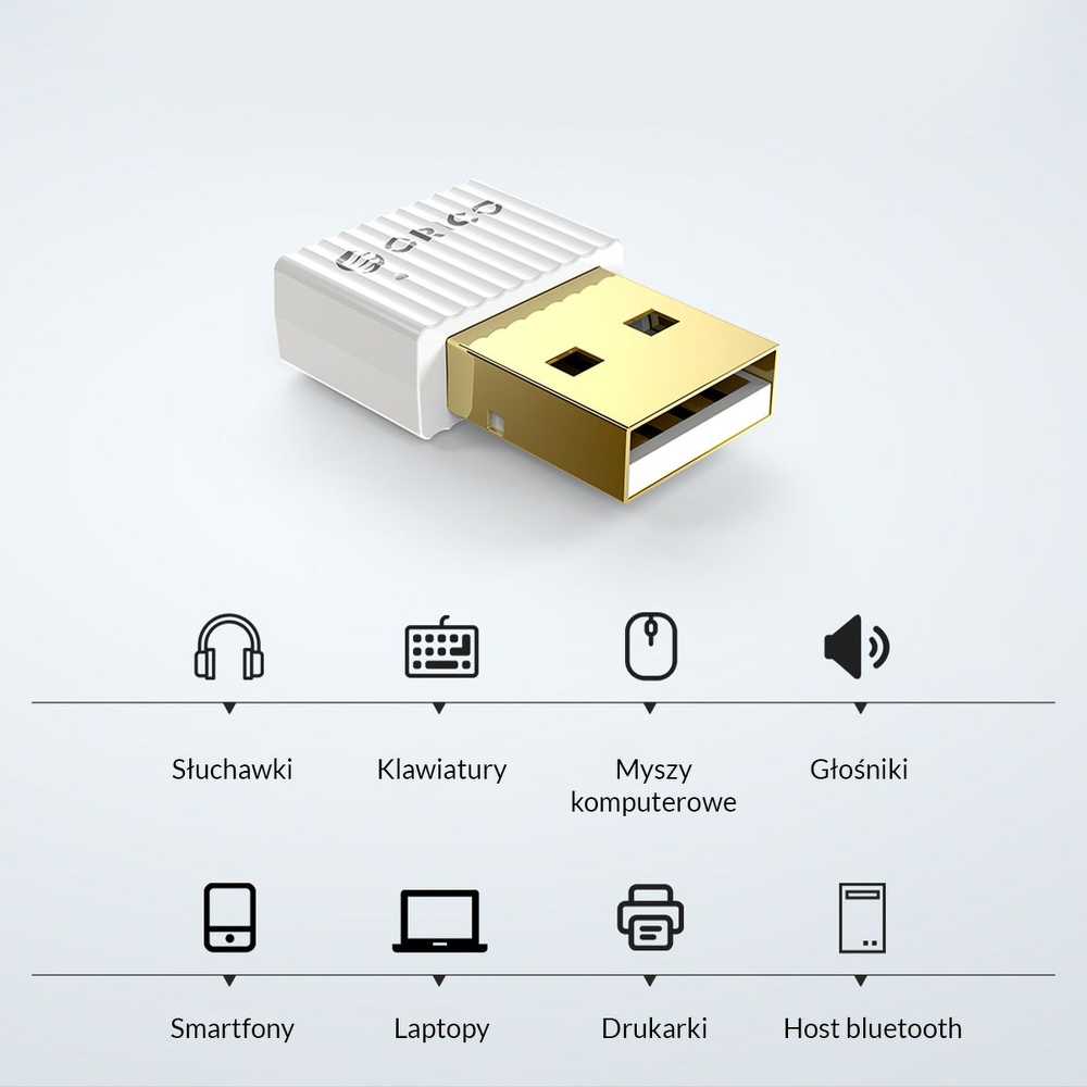 Orico 5.0 USB-A bluetooth adapteris juodas