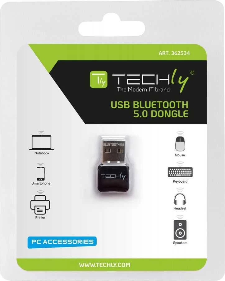 Techly Bluetooth 5.0 adapteris lizdinėje pakuotėje