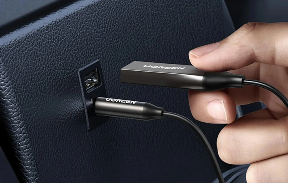 Automobilinis Bluetooth imtuvas UGREEN 70601B - pilkas