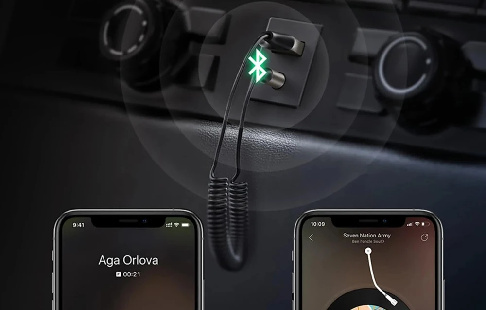 Automobilinis Bluetooth imtuvas UGREEN 70601B - pilkas