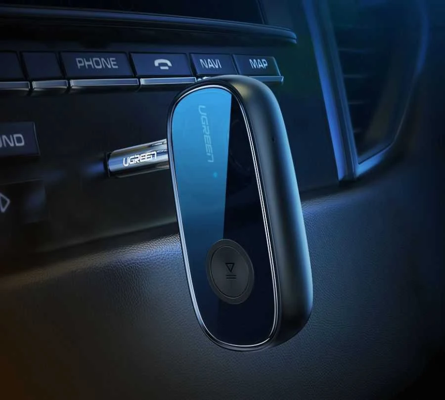 UGREEN CM279 Bluetooth 5.0 siųstuvas AUX aptX juodas