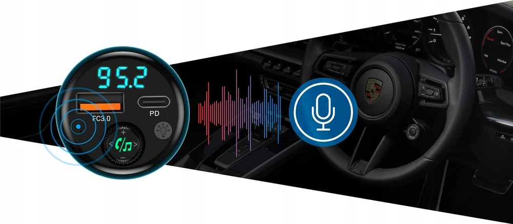 Navitel | Daugiafunkcis FM siųstuvas | BHF05 MAX | USB jungtis | „Bluetooth“