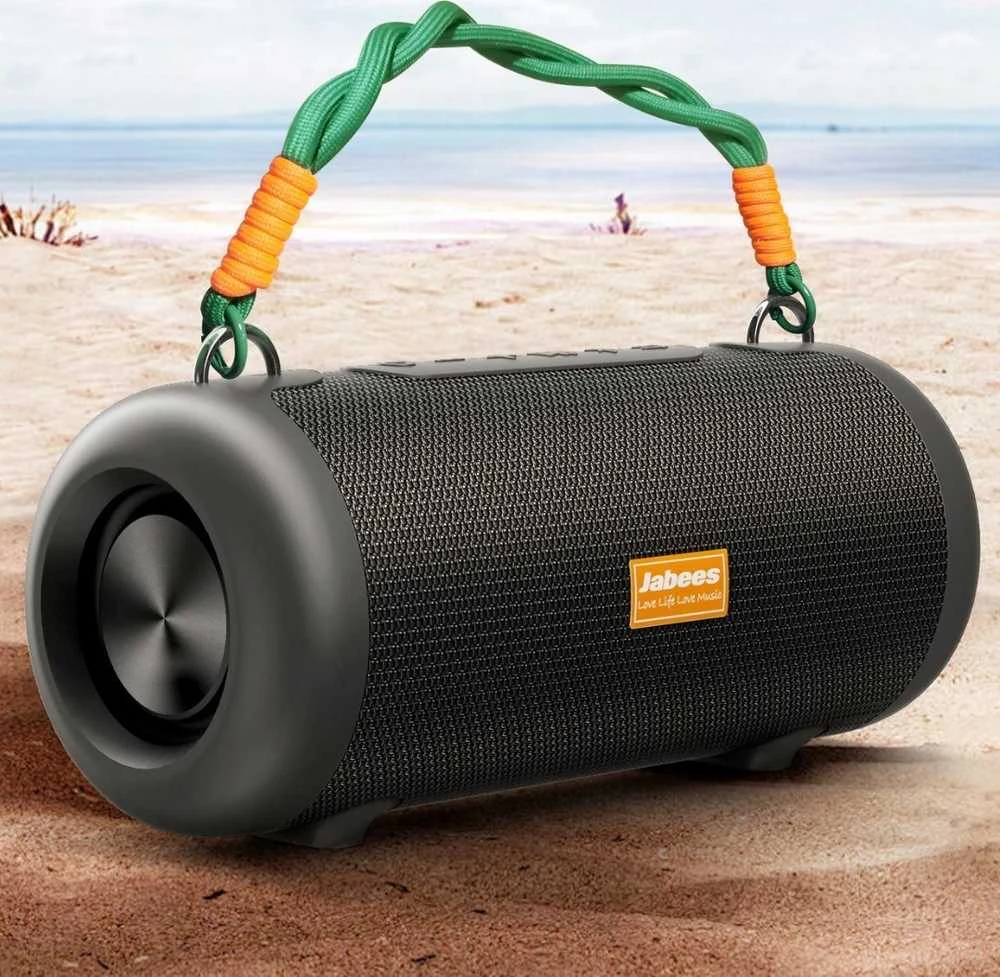 „Jabees“ „Bluetooth“ garsiakalbis + Aux, 30 W, atsparus vandeniui, IPX7, stereo, banginis