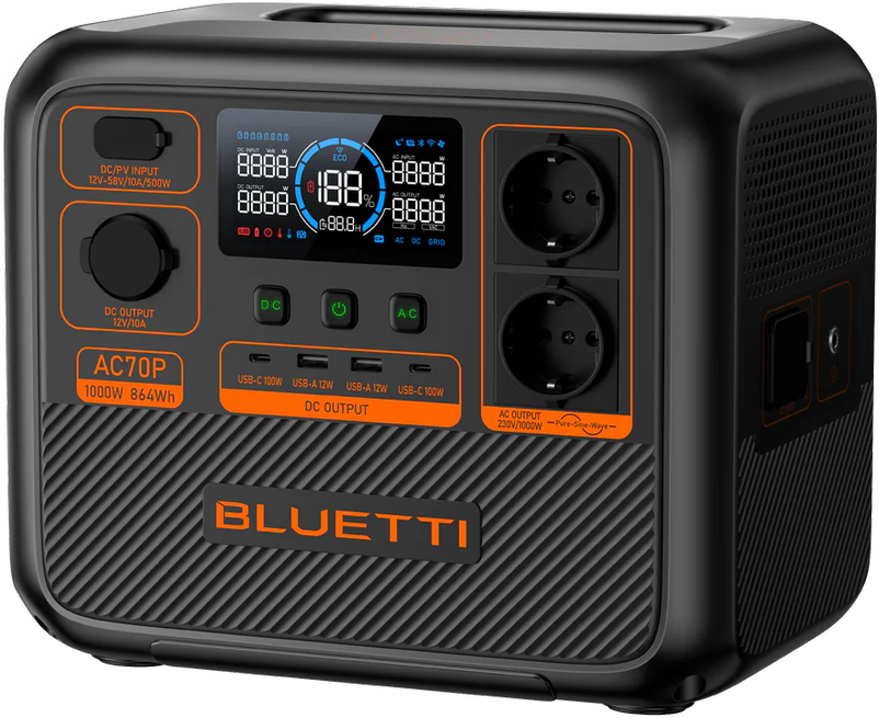 Bluetti AC70P nešiojamoji elektros energijos stotis