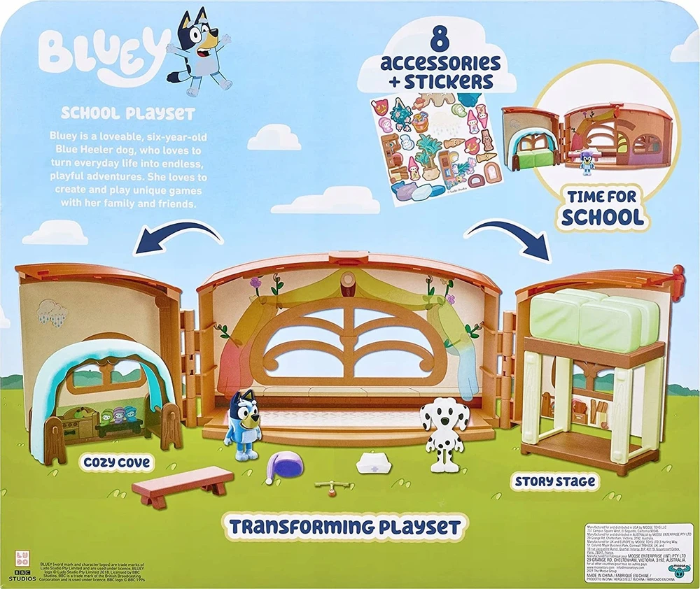 „Bluey“ – „Schoolxa0 Friends“ teminis mokyklos žaidimų rinkinys (90175)