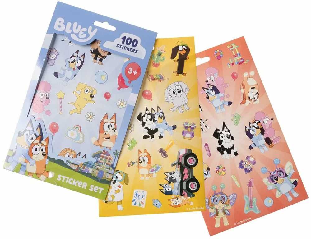 Bluey BLUEY Lipdukų rinkinys su 100 lipdukų, popierinė pakuotė