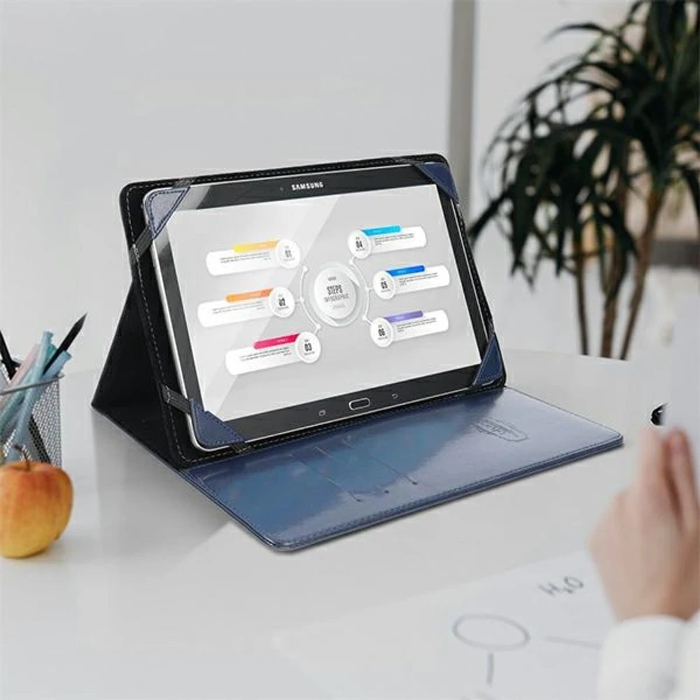 Oem BLUN universalus dėklas planšetiniams kompiuteriams 11" (UNT) mėlynas