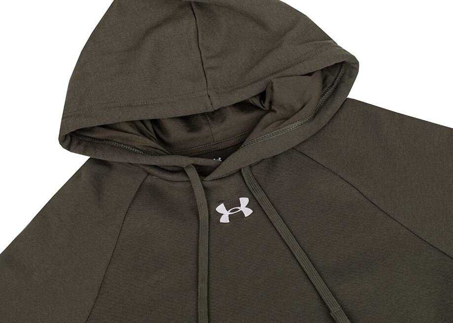 Vyriškas džemperis su gobtuvu Under Armour Rival Fleece, alyvuogių spalvos