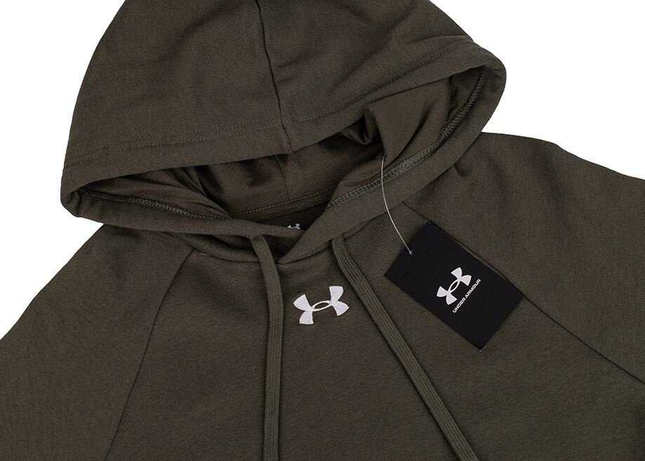 Vyriškas džemperis su gobtuvu Under Armour Rival Fleece, alyvuogių spalvos