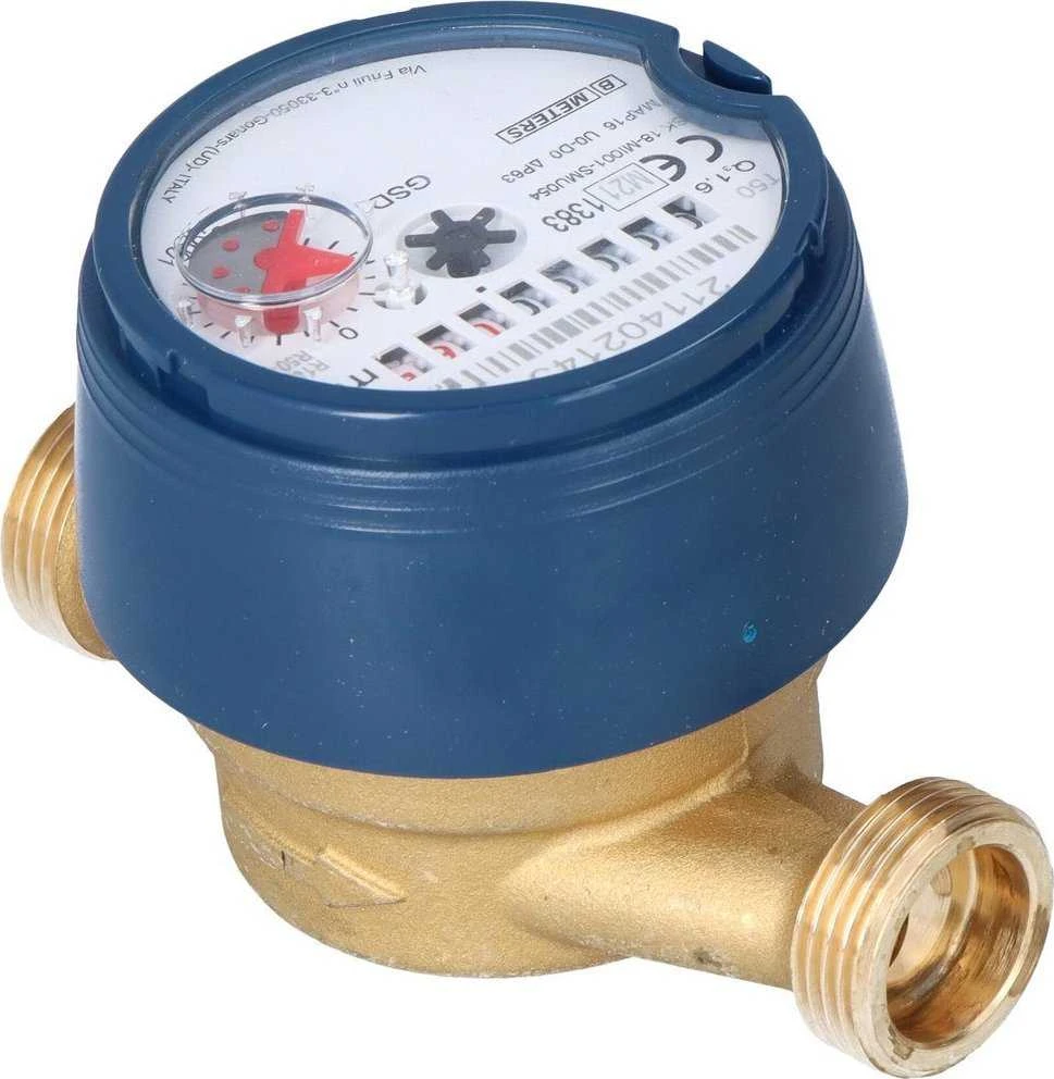 BMETERS Antgamnetinis vandens skaitiklis GSD8-I Šaltasis vanduo, 1 / 2 "AF Q3-1,6 m3 / h, Tmax: 50 ° C, L = 110mm, MID R100 / R50 AM