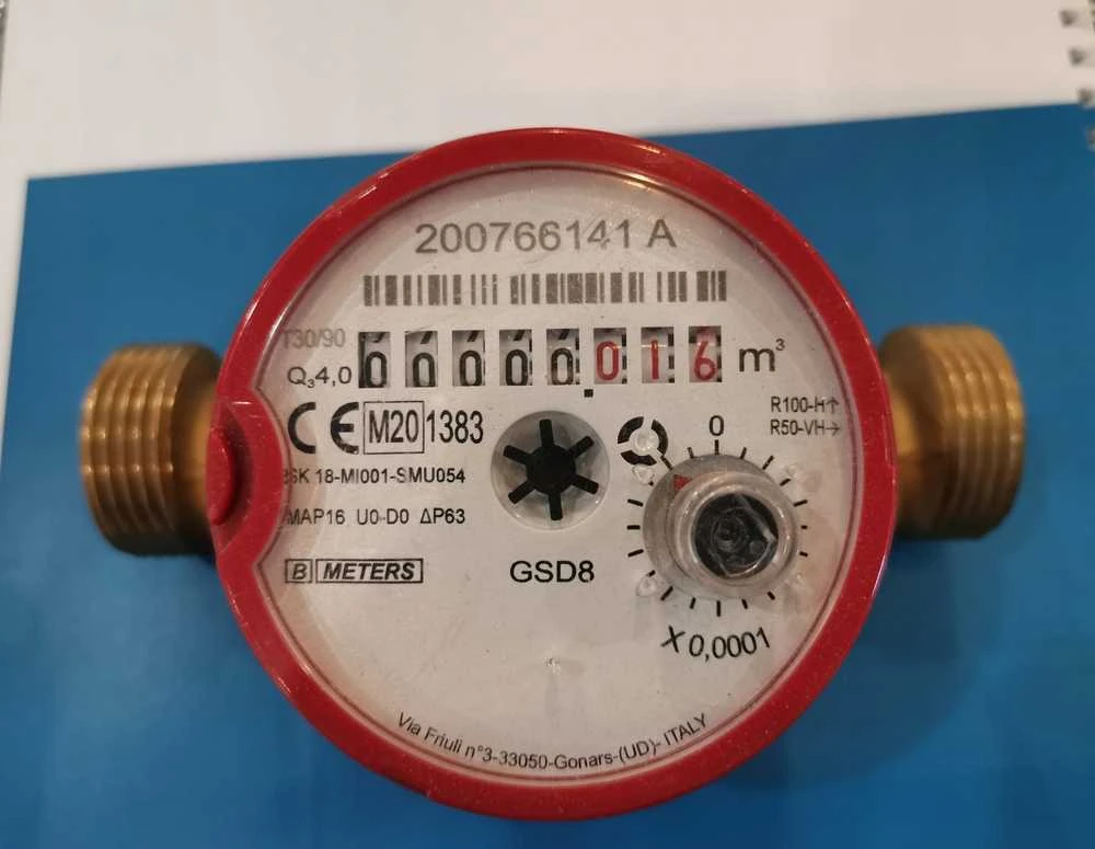 BMETERS antimagnetinis vandens skaitiklis GSD8-I šiltam vandeniui, 3/4'' AC Q3-4.0 m3/h, Tmax:90°C, L=130mm, MID R100/R50 AM