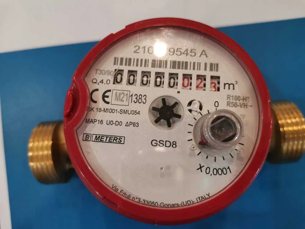 BMETERS antimagnetinis vandens skaitiklis GSD8-I šiltam vandeniui, 3/4'' AC Q3-4.0 m3/h, Tmax:90°C, L=130mm, MID R100/R50 AM