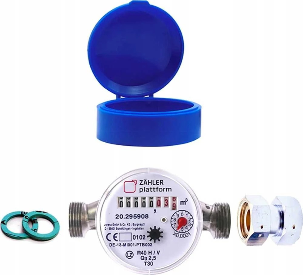 BMETERS Žalvarinės pusės jungtys vandens skaitikliams 5/4"
