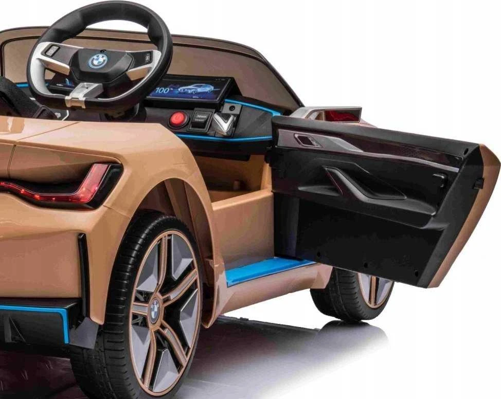 Elektrinė mašina vaikams BMW I4 aukso spalvos