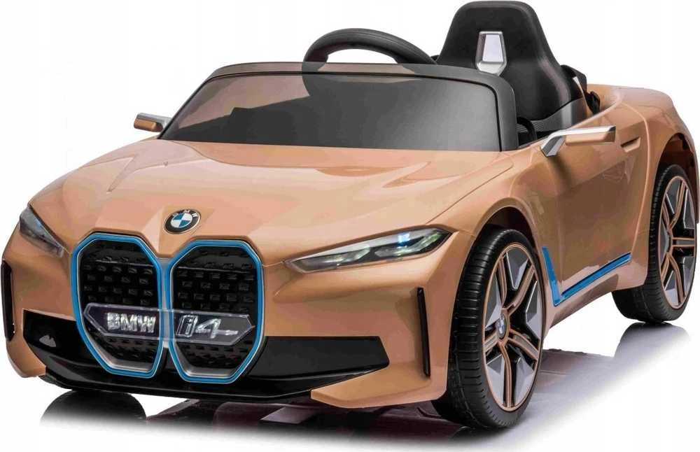 Elektrinė mašina vaikams BMW I4 aukso spalvos