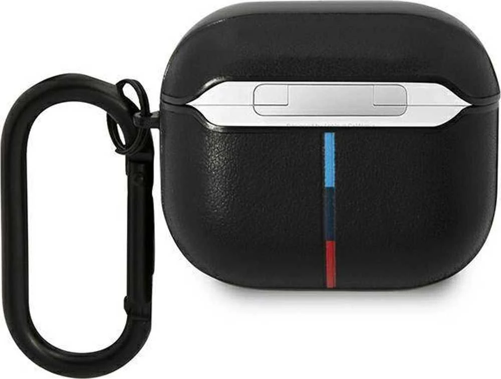 BMW BMA322PVTK AirPods 3 gen dėklas juodos spalvos Leather Curved Line