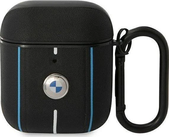 BMW Leather Color Lines Dėklas AirPods 1 / 2 - Juodas