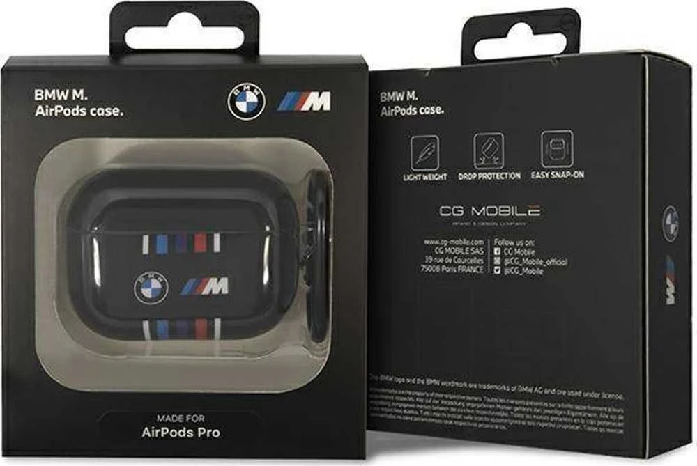 BMW BMAP22SWTK AirPods Pro dėklas juodos spalvos Multiple Colored Lines
