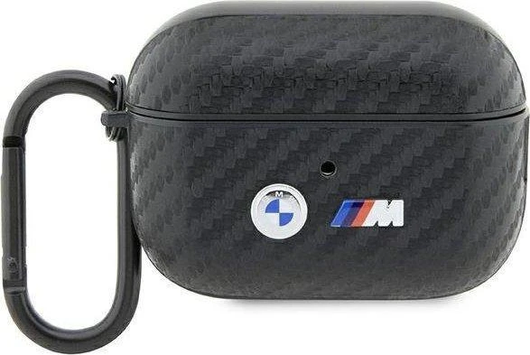 BMW Carbon Double Metal Logo - dėklas skirtas Apple AirPods Pro 2 (Juodas)