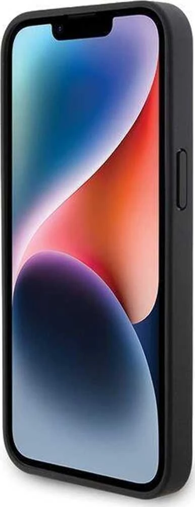 BMW Leather Diamond Pattern dėklas iPhone 15 Pro Max - juodas