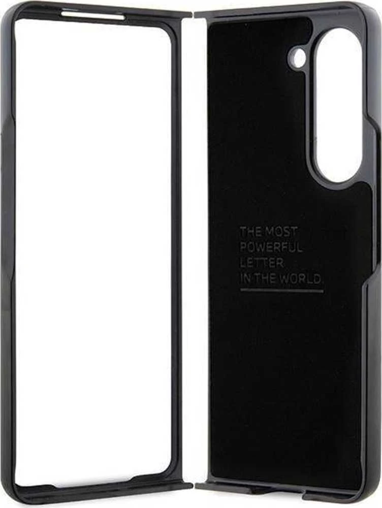 Dėklas BMW BMHCZFD522NBCK Z Fold5 F946 juodos spalvos Leather Carbon