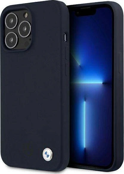 Dėklas BMW Case BMHCP13XSILNA skirtas Apple iPhone 13 Pro Max 6.7", mėlynas