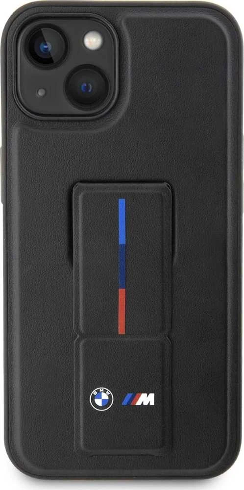 Dėklas BMW BMHCP14M22GSLK Apple iPhone 14 Plus / 15 Plus 6.7″ juodos spalvos kietas dėklas Grip Hot Stamp